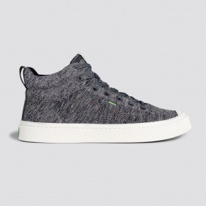 Cariuma High Top Bamboo Weave Knit Vegan IBI HIGH Herre Grå | 985EYAUOM