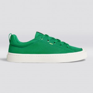 Cariuma Low Top Bamboo Weave Knit Vegan IBI Dame Grøn | 782EARJBZ