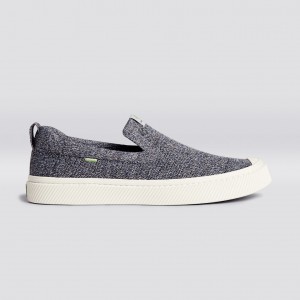 Cariuma Low Top Bamboo Weave Knit Vegan IBI Slip-On Dame Grå | 421NSZYLR