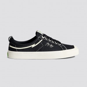 Cariuma Low Top Canvas Veganske OCA LOW Herre Sort | 249VLITGD