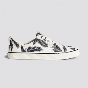 Cariuma Low Top Canvas Veganske OCA LOW Dame Off-White Palm Trees | 321MDVBUA