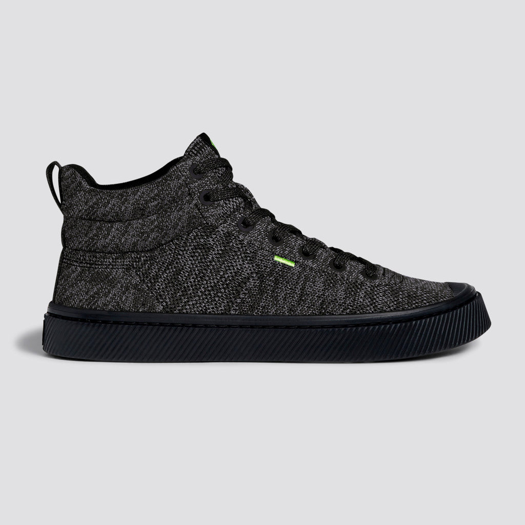 Cariuma High Top Bamboo Weave Knit Vegan IBI HIGH Herre Sort | 396QHUCAY