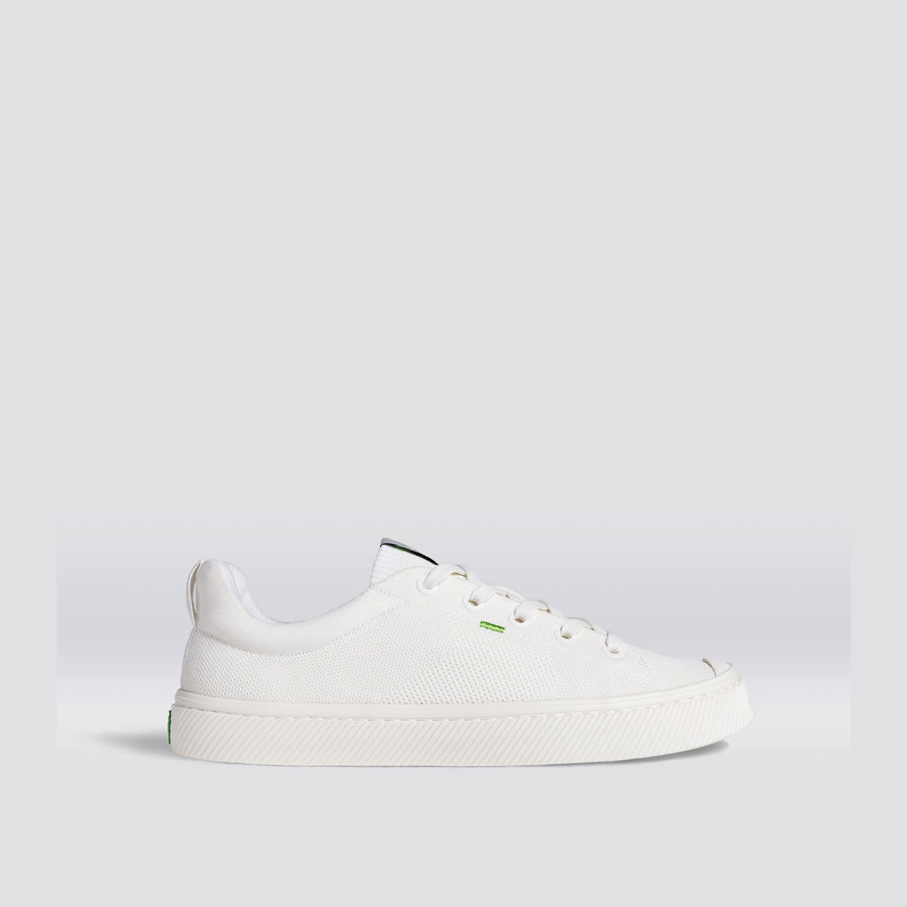 Cariuma Low Top Bamboo Weave Knit IBI Dame Off-White | 619GVWLMI