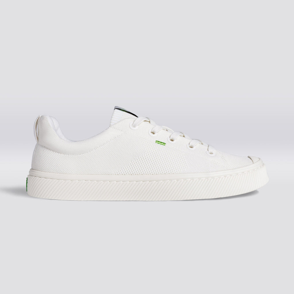 Cariuma Low Top Bamboo Weave Knit IBI Dame Off-White | 619GVWLMI