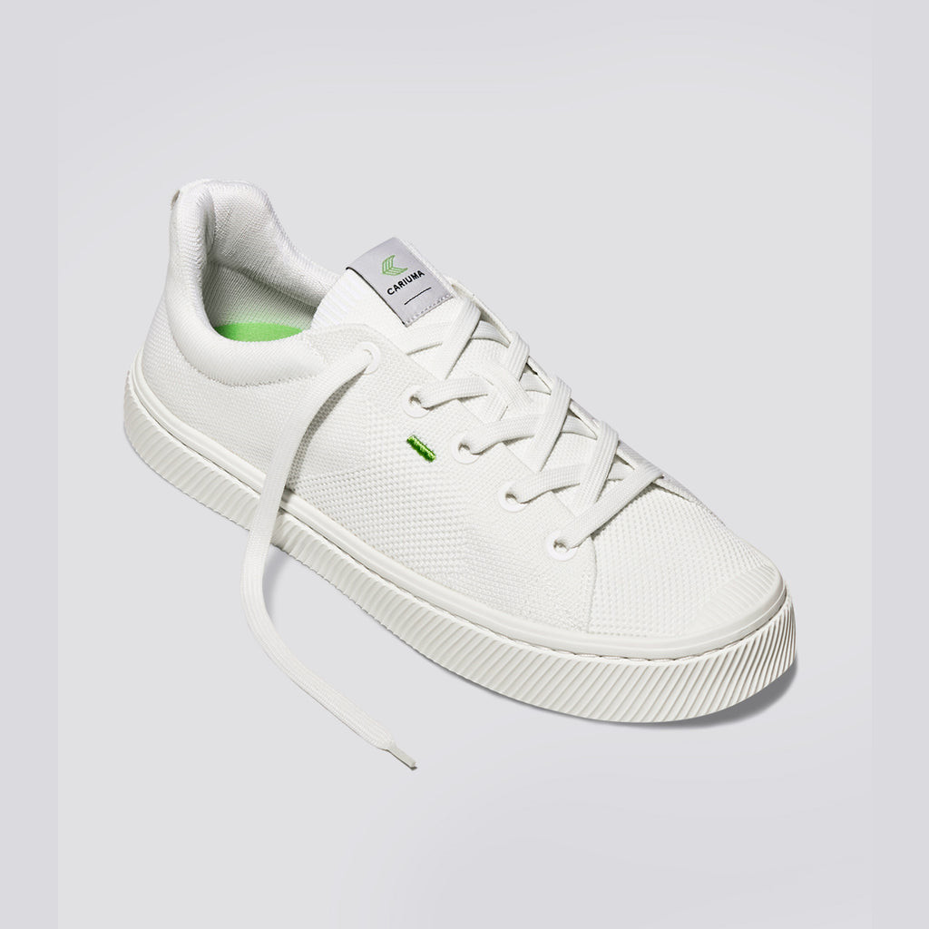 Cariuma Low Top Bamboo Weave Knit Vegan IBI Herre Off-White | 682NLYOEK