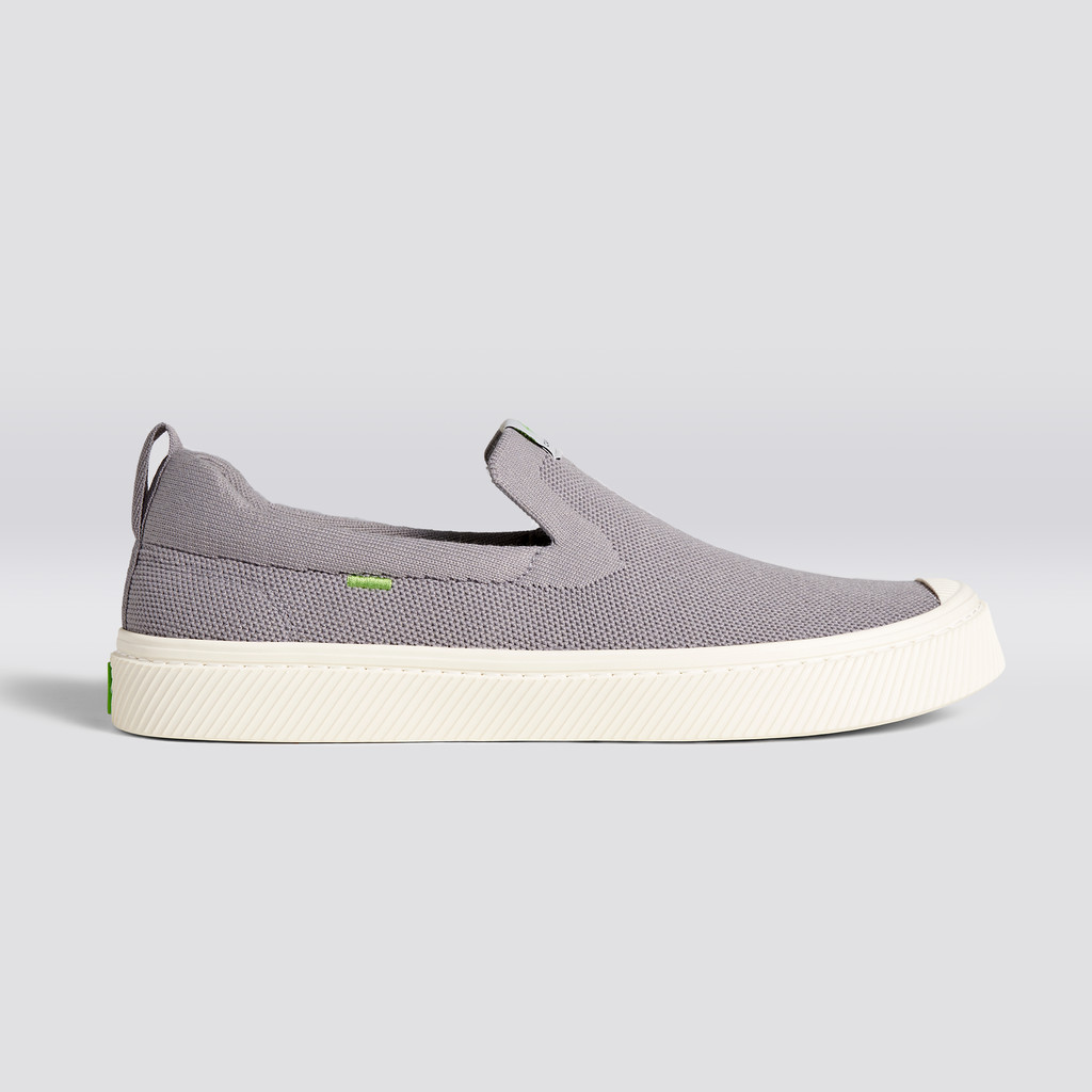 Cariuma Low Top Bamboo Weave Knit Vegan IBI Slip-On Herre Lysegrå | 483RELSOK