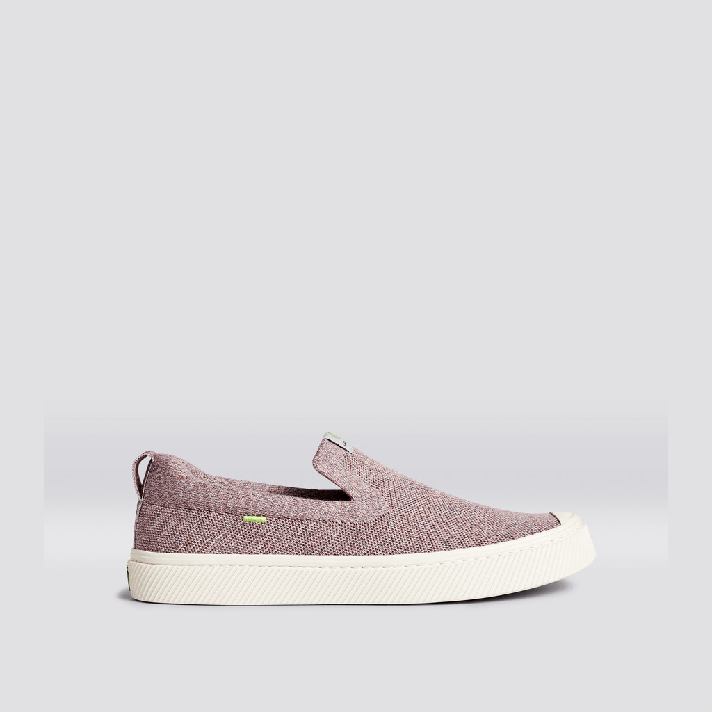 Cariuma Low Top Bamboo Weave Knit Vegan IBI Slip-On Herre Stone Blush | 856IOYVJH