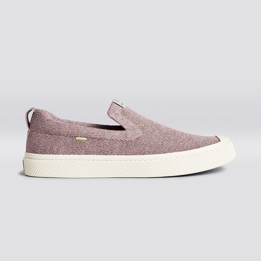 Cariuma Low Top Bamboo Weave Knit Vegan IBI Slip-On Herre Stone Blush | 856IOYVJH