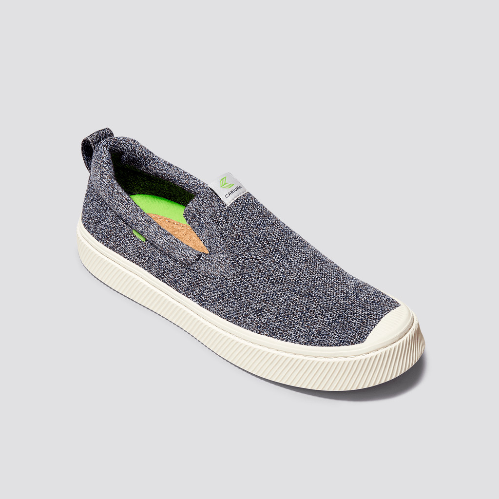 Cariuma Low Top Bamboo Weave Knit Vegan IBI Slip-On Herre Grå | 673XMRZTQ