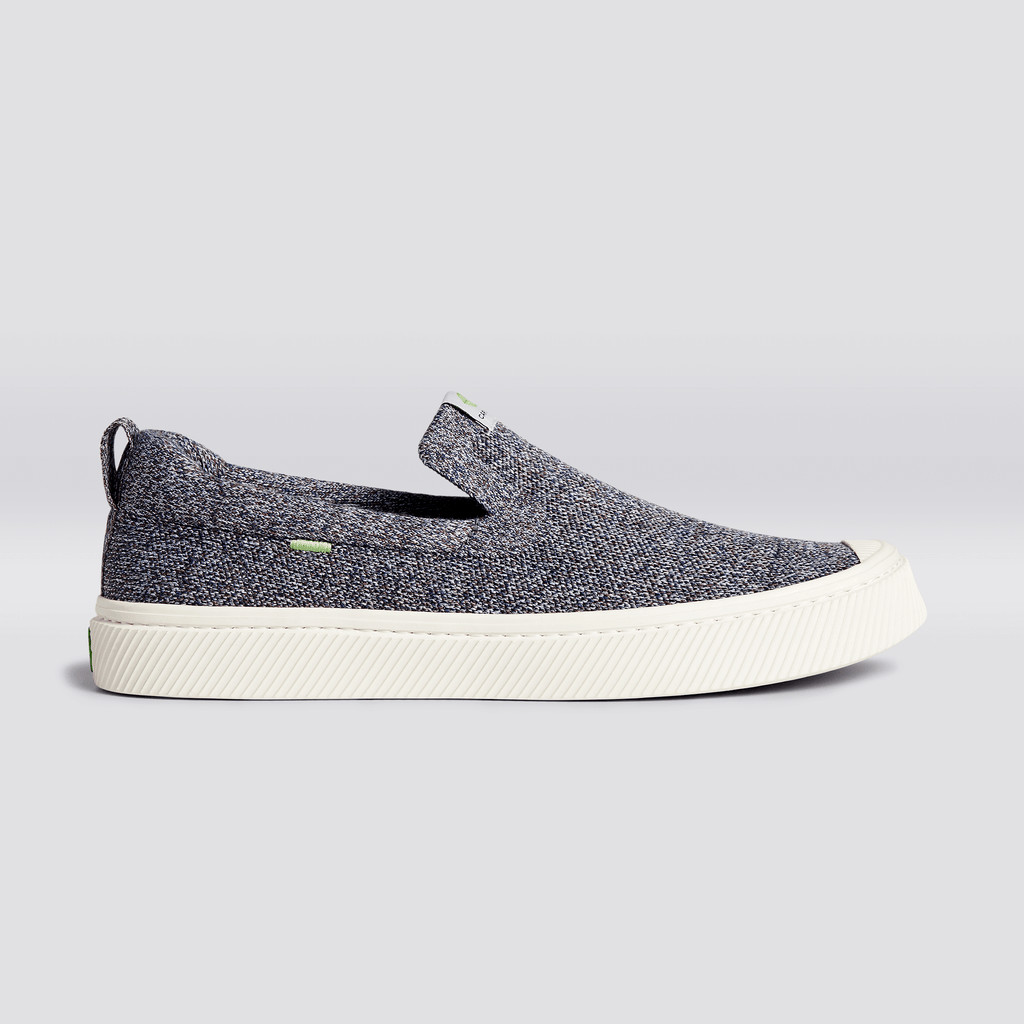 Cariuma Low Top Bamboo Weave Knit Vegan IBI Slip-On Herre Grå | 673XMRZTQ