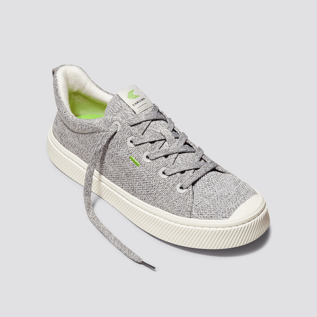 Cariuma Low Top Bamboo Weave Knit Vegan IBI Herre Lysegrå | 956WZGXIQ