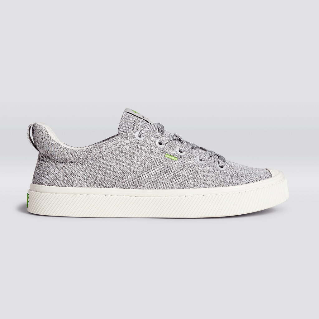 Cariuma Low Top Bamboo Weave Knit Vegan IBI Herre Lysegrå | 956WZGXIQ