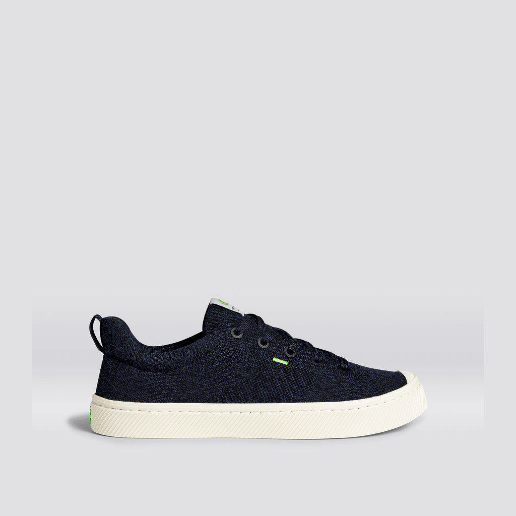 Cariuma Low Top Bamboo Weave Knit Vegan IBI Dame Mørkeblå | 132DOLCRT