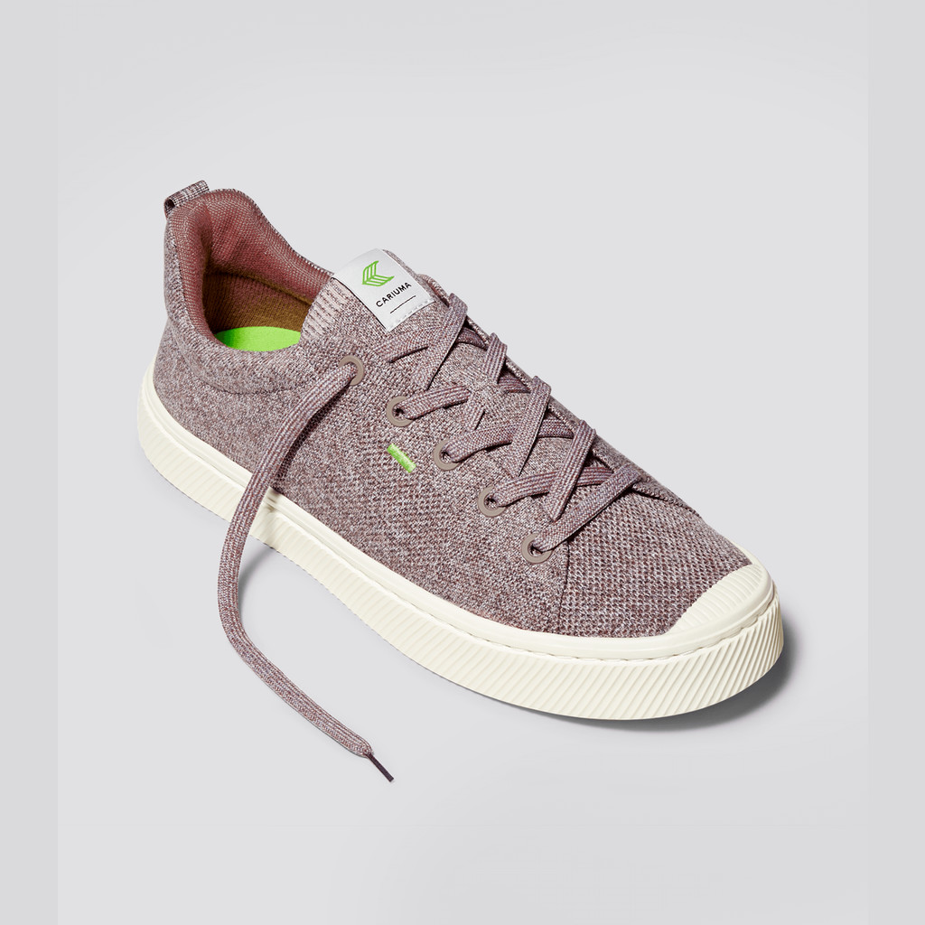 Cariuma Low Top Bamboo Weave Knit Vegan IBI Dame Stone Blush | 024PBVEWT