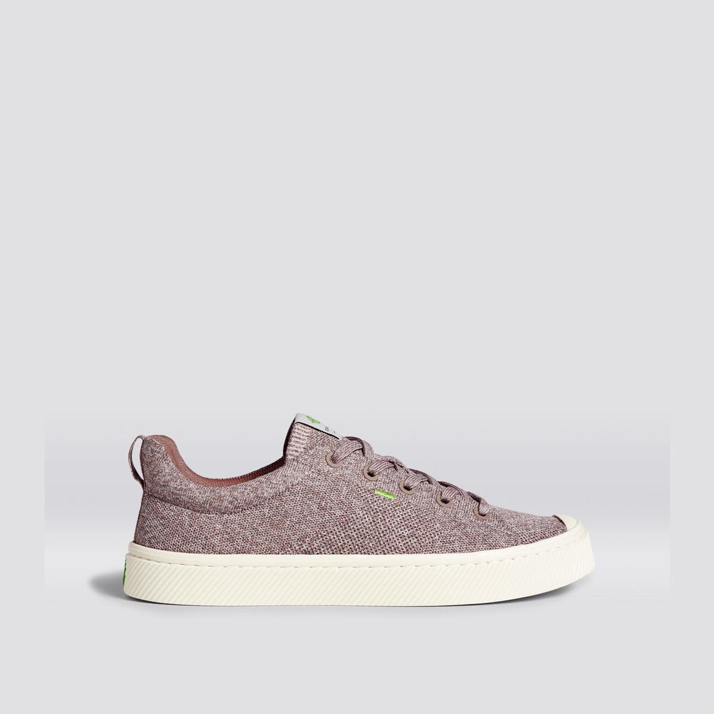 Cariuma Low Top Bamboo Weave Knit Vegan IBI Dame Stone Blush | 024PBVEWT