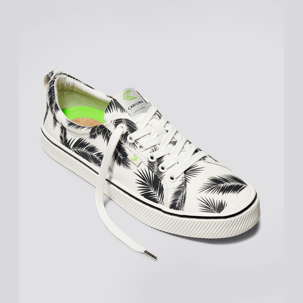 Cariuma Low Top Canvas Veganske OCA LOW Dame Off-White Palm Trees | 321MDVBUA