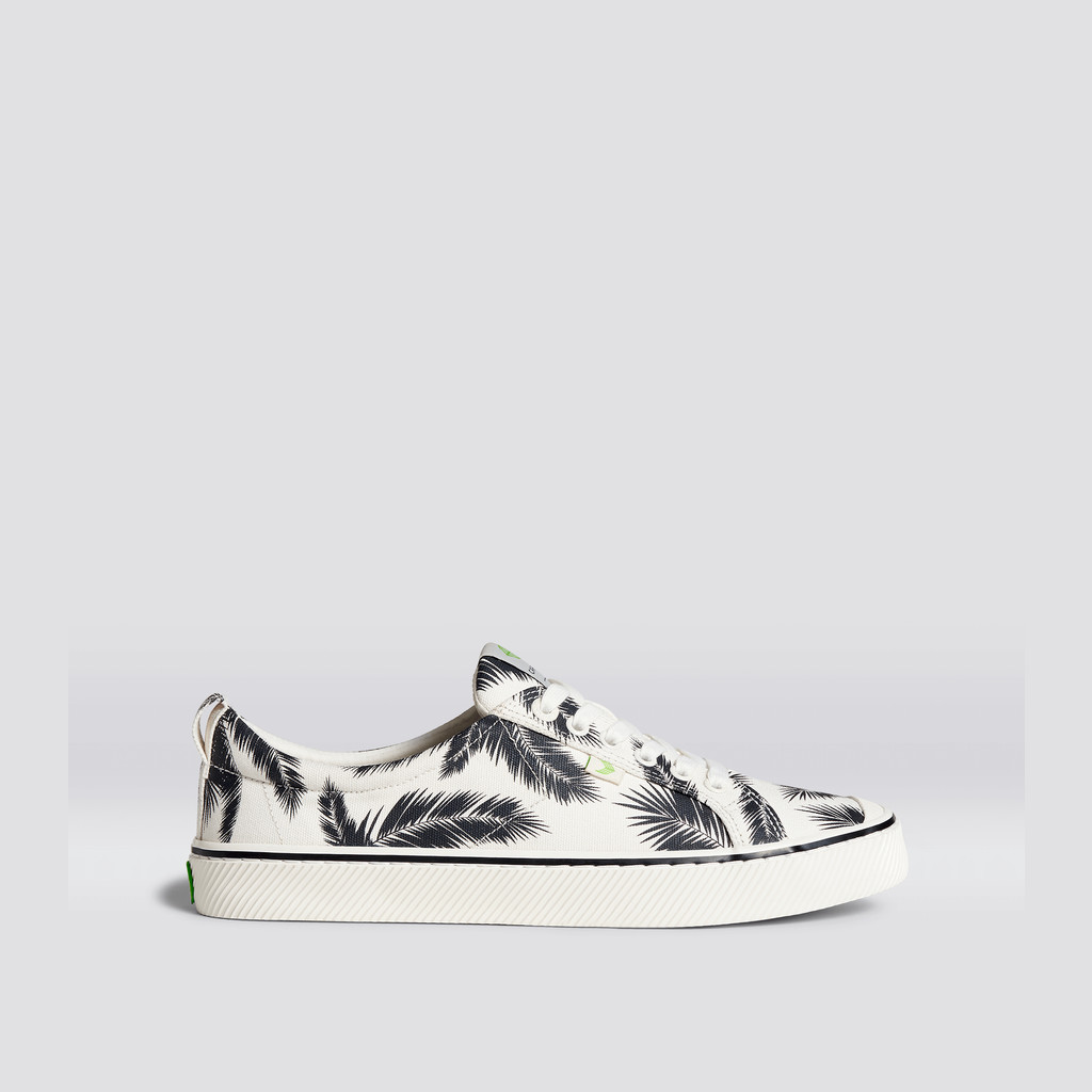 Cariuma Low Top Canvas Veganske OCA LOW Dame Off-White Palm Trees | 321MDVBUA