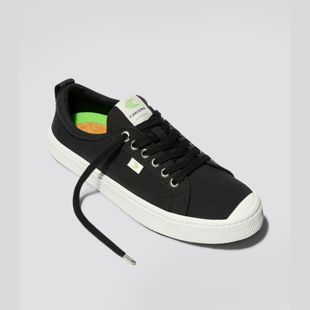 Cariuma Low Top Canvas Veganske OCA LOW Herre Sort | 913FBDZSJ